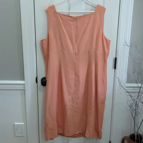 💥50% sale💥Talbots Silk sleeveless dress peach orange sz20 #c110 - Picture 3 of 7